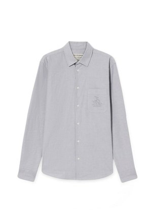Trussardi, REGULAR FIT CON RICAMO GENTLE SOCIETY - Skjorter - grigio