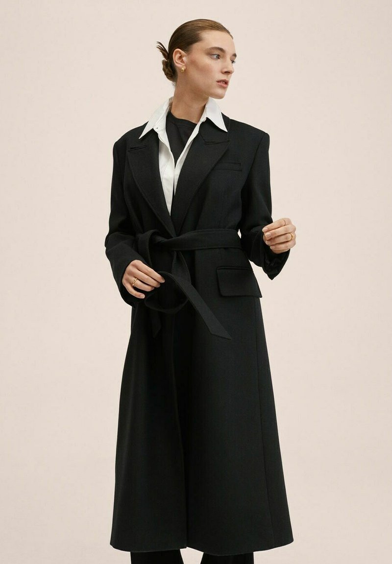 Damen Parkas | Mango Klassischer Mantel schwarz - HQ49392 Damen Parkas | Mango Klassischer Mantel schwarz - HQ49392