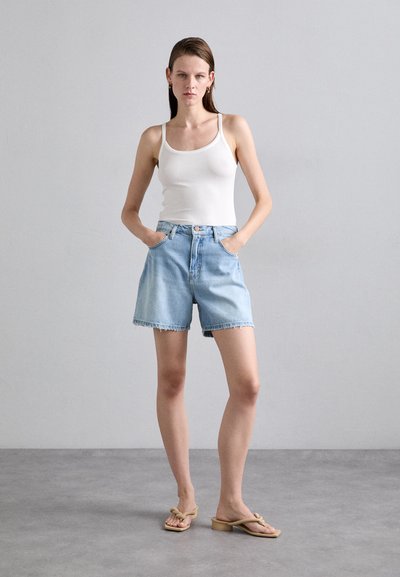 FRAME THE EASY - Shorts vaqueros - fizz indigo