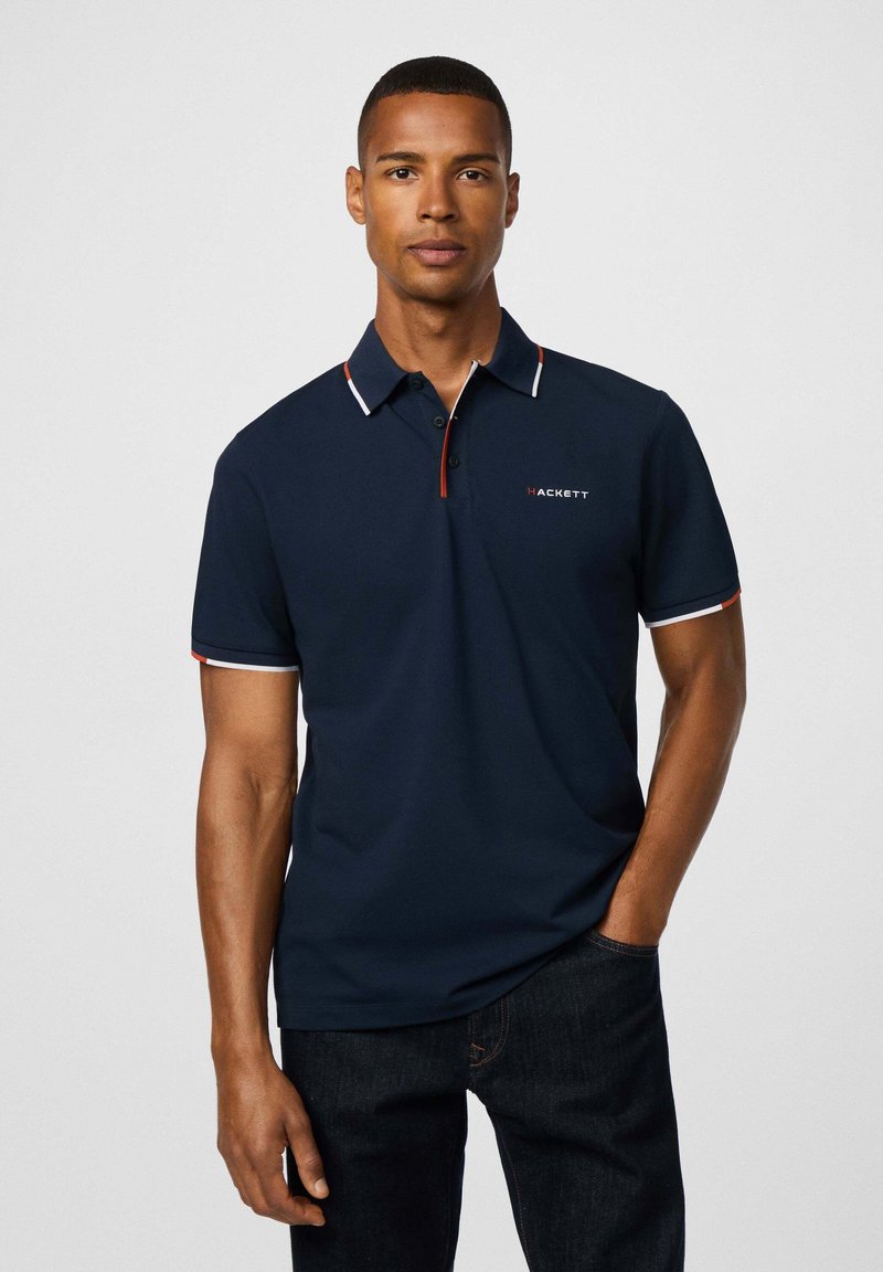 Hackett London TIPPED CLR PLACKET - Polo majica - navy