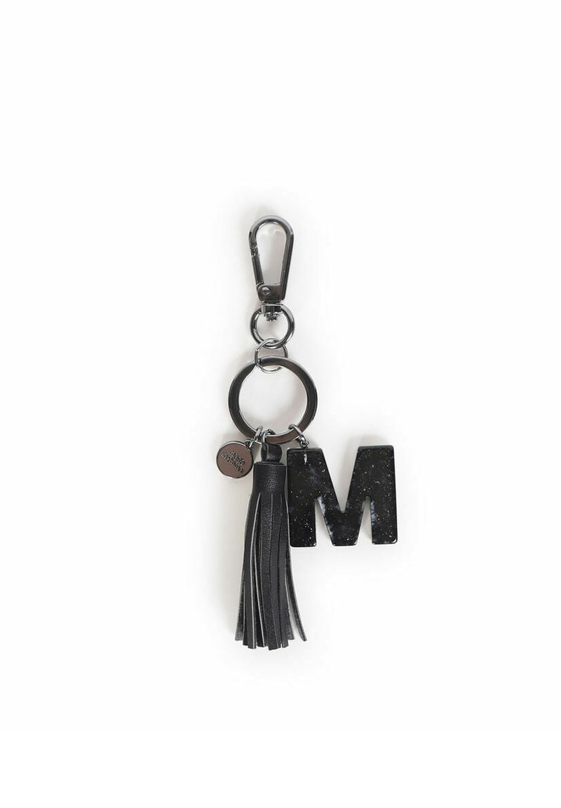 Portachiavi Lettera M Personalizzato Con Glitter E Nappa | Regalo Per Donne E Ragazze | Resina Resistente E Leggero - 5