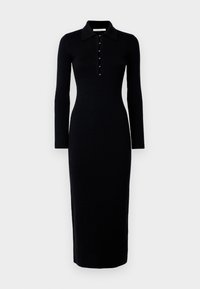 COLLARED SWEATER DRESS - Robe pull - black beauty
