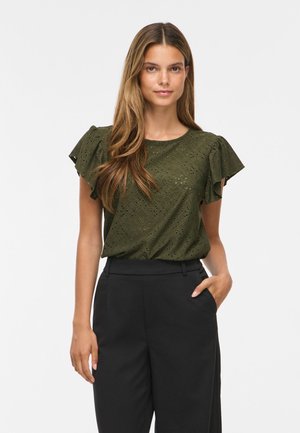 VILA, Short Sleeved VIKAWA Round neck - Blouse - deep depths