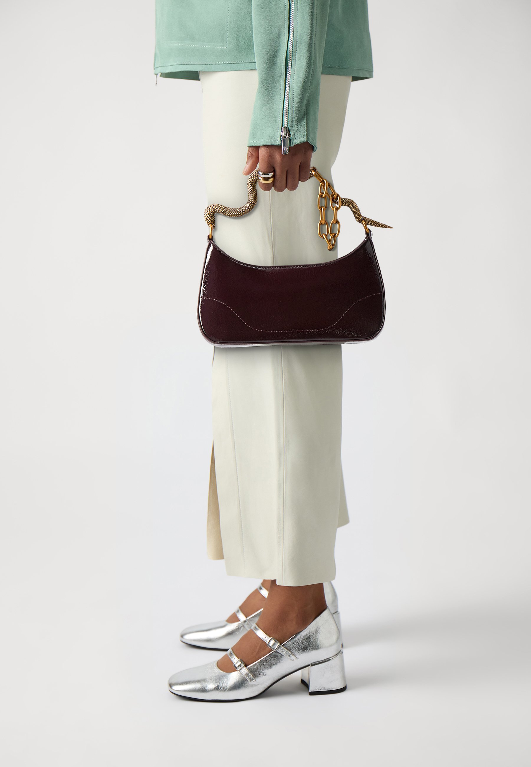 Sac Bandoulière Baraboux Yolando En Peau De Serpent Python Rouge - Occasion, Style Crossbody, Prix Conseillé 989€