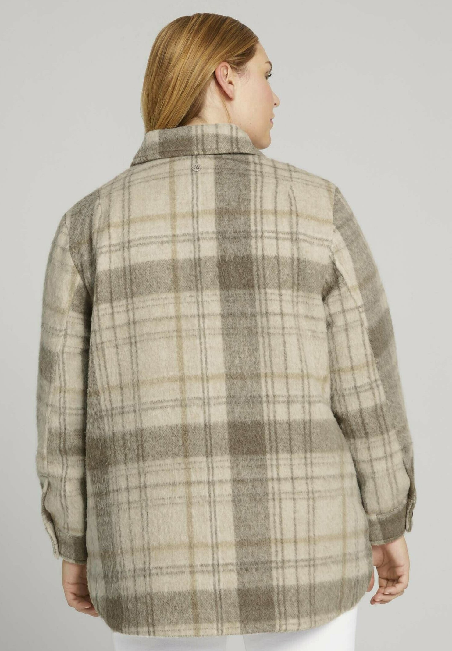 beige check jacket