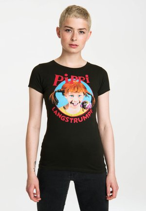 T-SHIRT PIPPI LANGSTRUMPF - Print T-shirt - schwarz