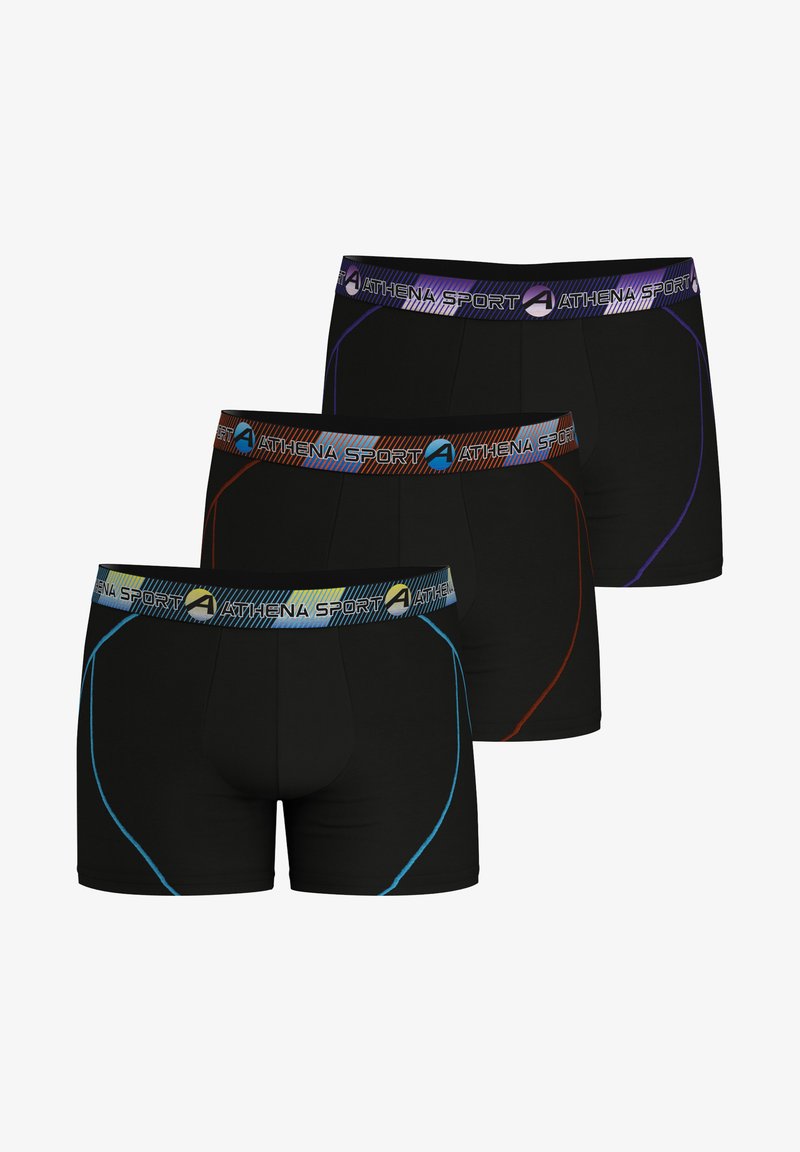 Athena LOT DE 3 PACK LONGS TRAINING - Boxers - black black black