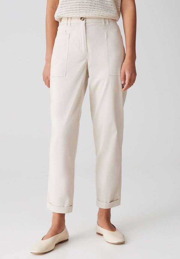MID RISE CROPPED RELAXED FIT - Stoffhose - natural glaze
