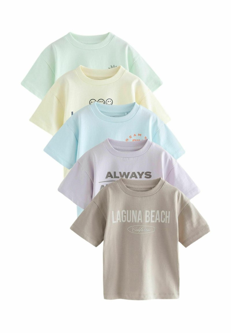Next - TRANSPORT SHORT SLEEVE FIVE PACK  - Marškinėliai su spaudiniu - multi pastel, Padidinti
