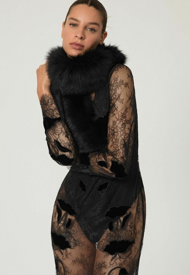 Reiss REGULAR FIT - LULU OVERLAY MIDI - Day dress - black - Zalando