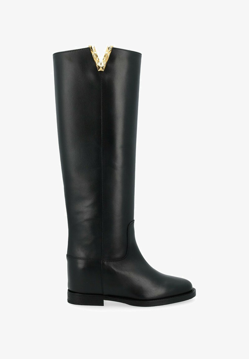 Via Roma 15 CON V SFACCETTATA - Stivali alti - nero