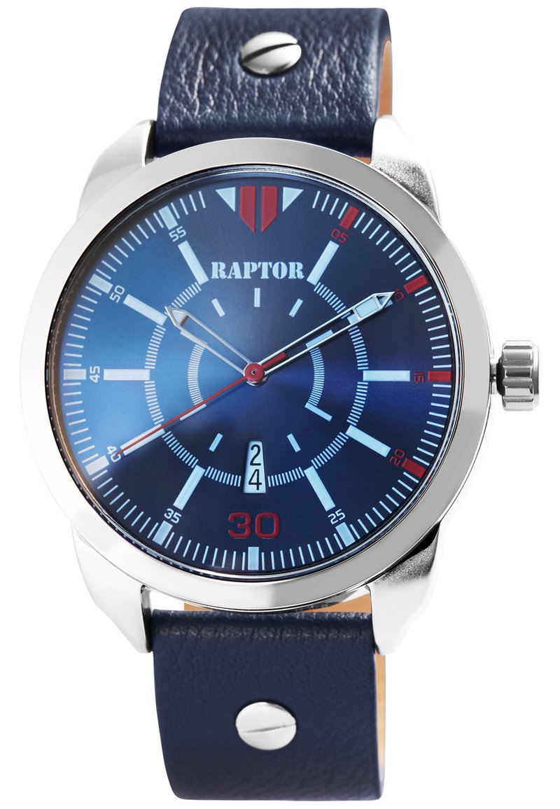 Herren Analoguhren | RAPTOR Uhr silberfarbig/rot-metallic - DH88883 Herren Analoguhren | RAPTOR Uhr silberfarbig/rot-metallic - DH88883