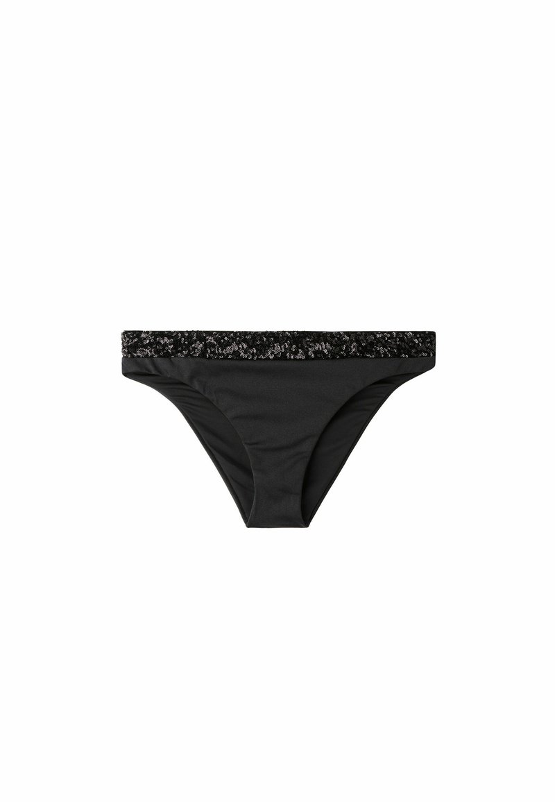 Calzedonia CANNES Bas de bikini black sequin/noir métallisé