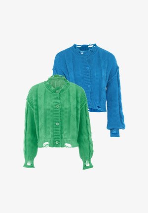 Mo, 2-PACK - Cardigan - blau grün