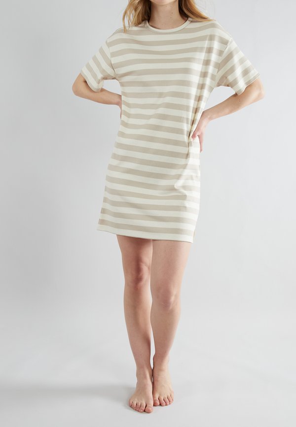 Nachthemd - grauhellringel