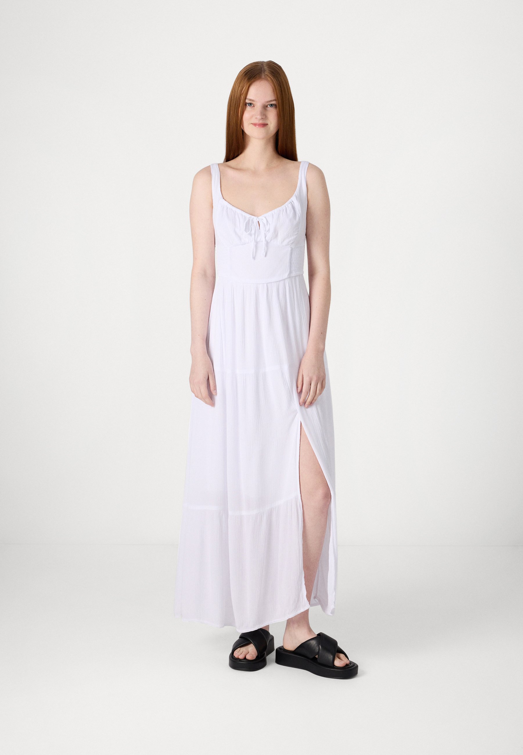 Hollister Co. SOFIA SIDE SMOCKED MAXI - Maxi dress - bright white/white - Zalando.ie Hollister Co. SOFIA SIDE SMOCKED MAXI - Maxi dress - bright white/white - Zalando.ie
