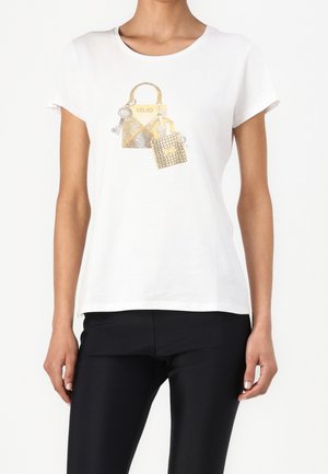 T-shirt med print - white