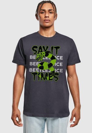 BEETLEJUICE - SAY IT  - Print T-shirt - navy