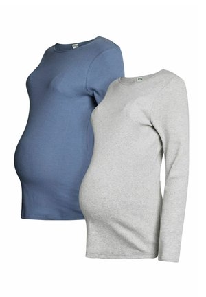 MATERNITY 2 PACK REGULAR FIT - Top s dlhým rukávom - marl grey blue