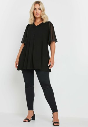 Yours Clothing Printtipaita - black