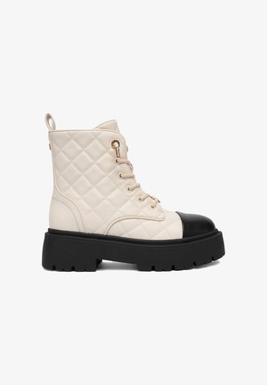 Nine West, NINE WEST BOOTS WOMEN'S BEIGE CEO-INAS-01 - Enkellaarsjes met plateauzool - beige