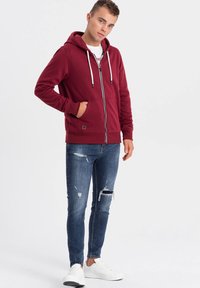 Ombre SSBZ-0118 - Mikina na zip - burgundy
