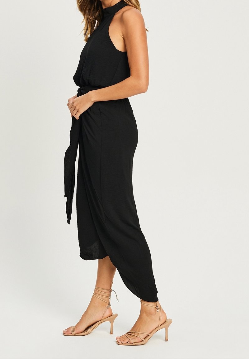 black chiffon maxi dress Elysia Chiffon Maxi Dress
