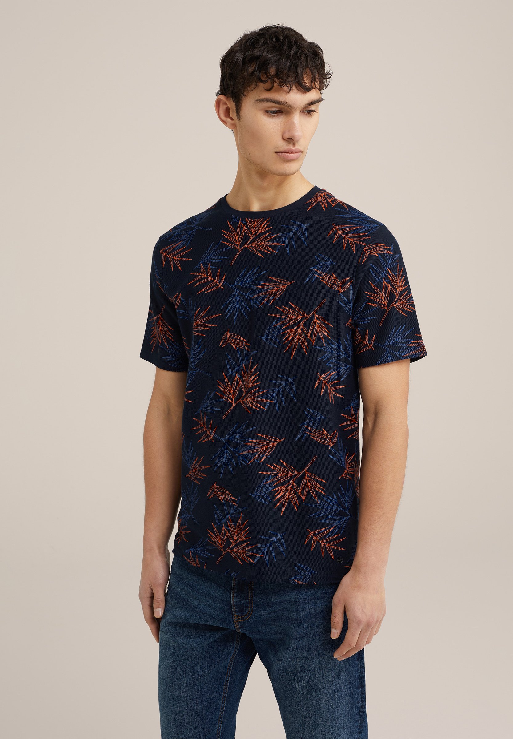 Only & Sons Herren T-Shirt 'Onsperry Life' Mit Blatt-Print – Lässiges Basic Für Den Alltag