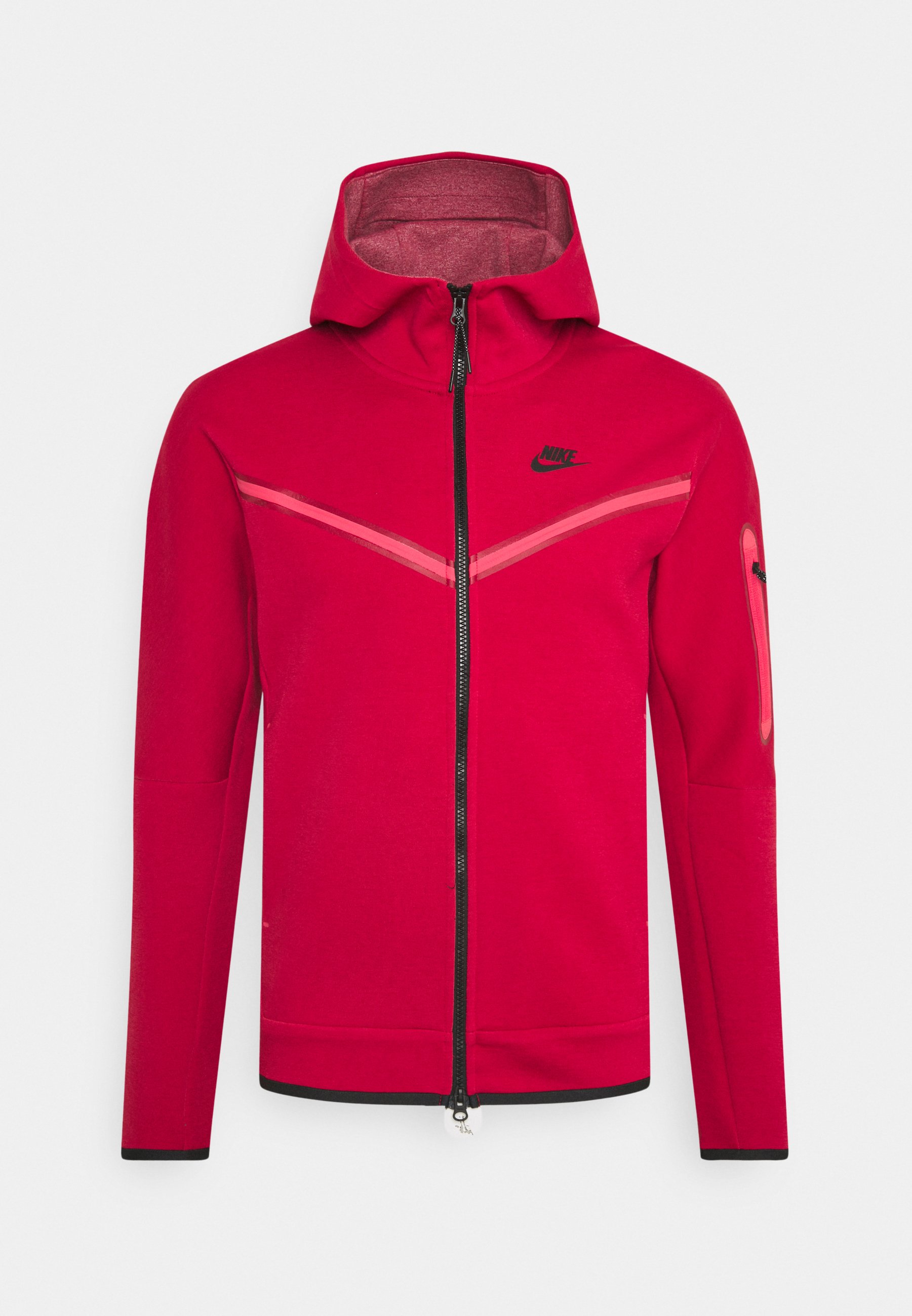 red nike zip up hoodie