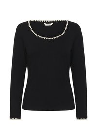 Cream RIBBA EMBROIDERY - Långärmad tröja - pitch black