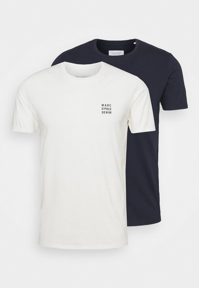 SMALL CHEST LOGO 2 PACK - T-paita - scandinavian white/scandinavi