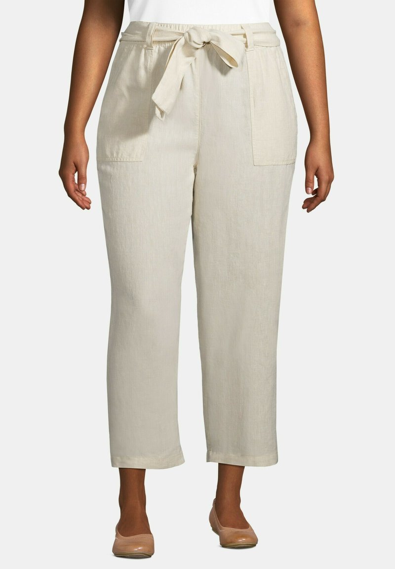 LANDS' END Pantalon classique flax linen/marron ZALANDO.FR