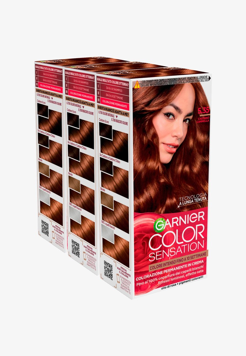 Garnier GARNIER COLOR SENSATION COLORAZIONE PERMANENTE, FINO A 10 SETTIMANE DI COLORE INTENSO - 3 PACK - Tinte capelli - castano cannella