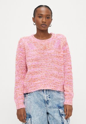 ONLBEAUTY O NECK - Pulover - pink lady/multi color