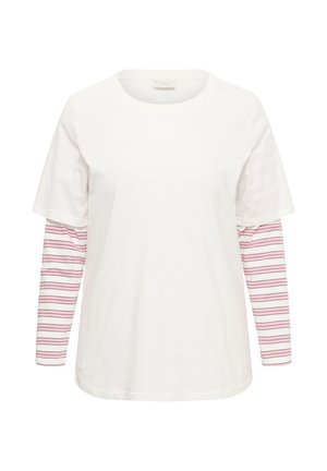 Kaffe Curve, KCLORINDA - Longsleeve - chalk   pink stripe