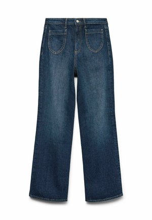 WEIT GESCHNITTEN VMTESSA HOHE TAILLE BEINSCHNITT - Jean boyfriend - dark blue denim