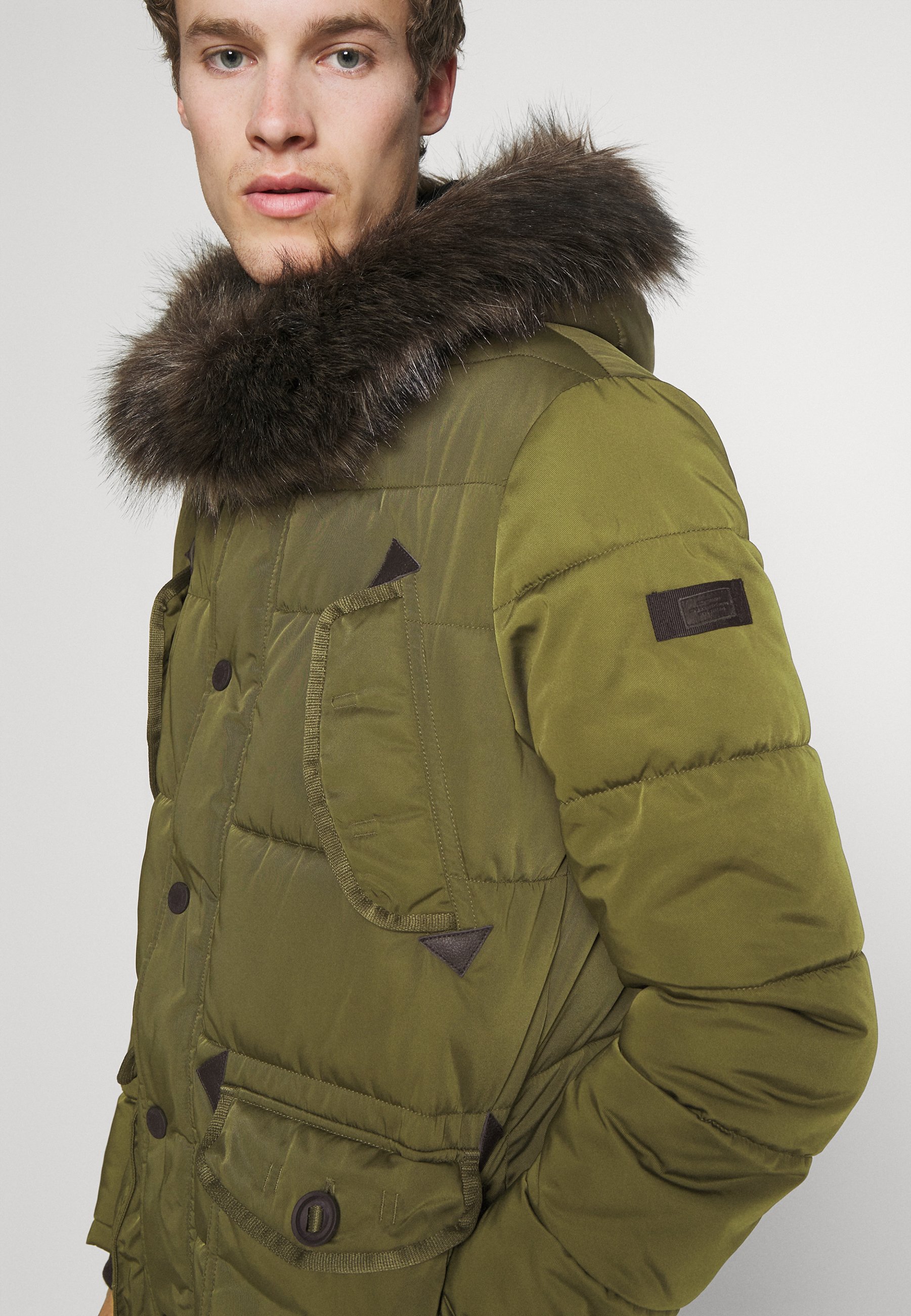 Superdry Men's Chinook Parka Khaki - Size: M