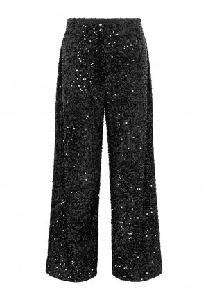 JDY, TROUSERS JDYSARA WIDE LEG FIT TROUSERS - Pantalon classique - black