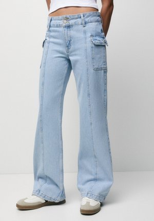Flared Jeans - stone blue denim