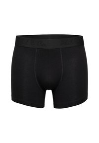 Svarta bomullsboxershorts med en loggopprädd elastisk midjeresår, med en formsydd fack och platta sömmar för komfort.