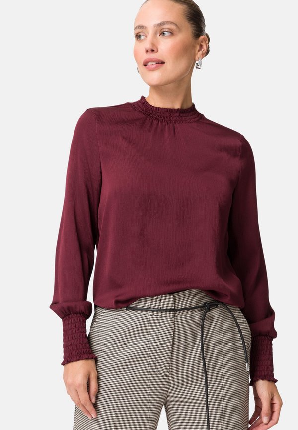 GESMOKTER KRAGEN - Bluse - port royale