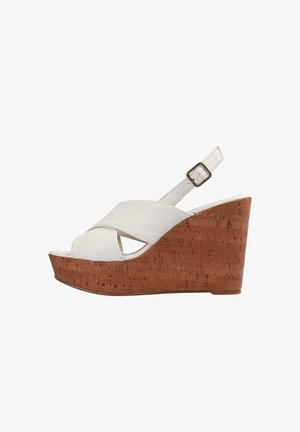 Scalpers DOUBLE STRAP - Sandalen met hoge hak - white