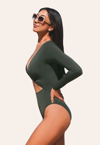 Cupshe CIRCLE LOW CUT  - Badpak - olive