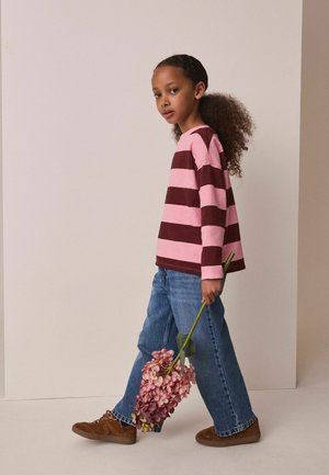 Next, TEXTURED LONG SLEEVE TOP - Jumper - pink stripe