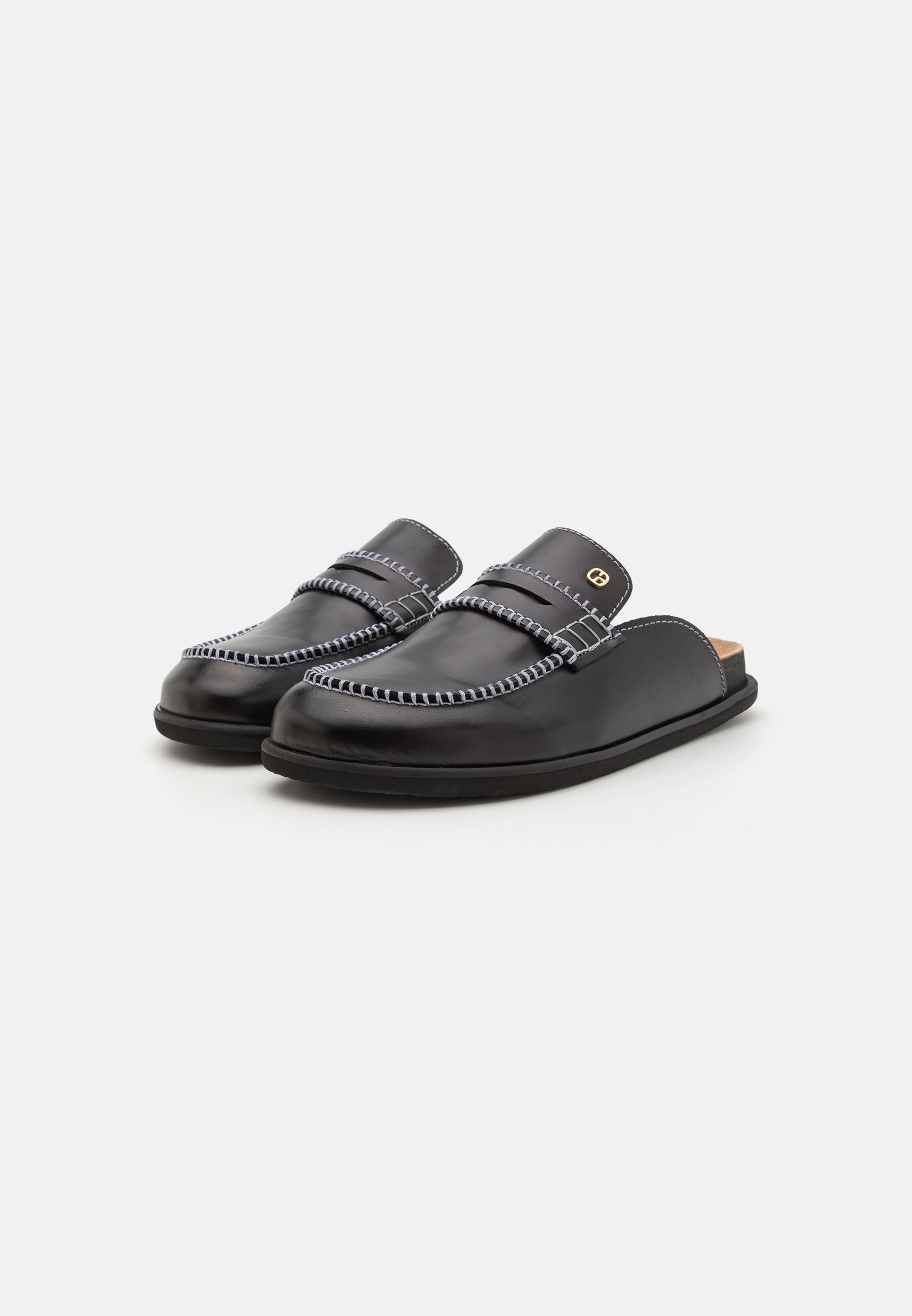 Scarosso SERENA - Pantolette flach - black calf/schwarz