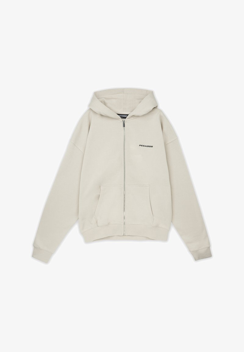 Pegador COLNE LOGO - Džemperis su gobtuvu - washed dust cream