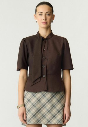 YAS BLAZER YASRIU 2/4 SCARF - Blazer - coffee bean