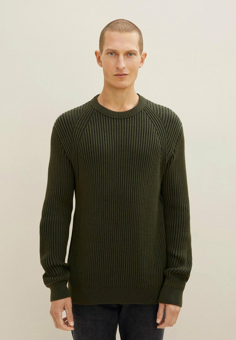 Tom Tailor Uomo Maglione Uomo TOM TAILOR - Maglione Basic Con Logo Manica Maglione Autunno Inverno - 2