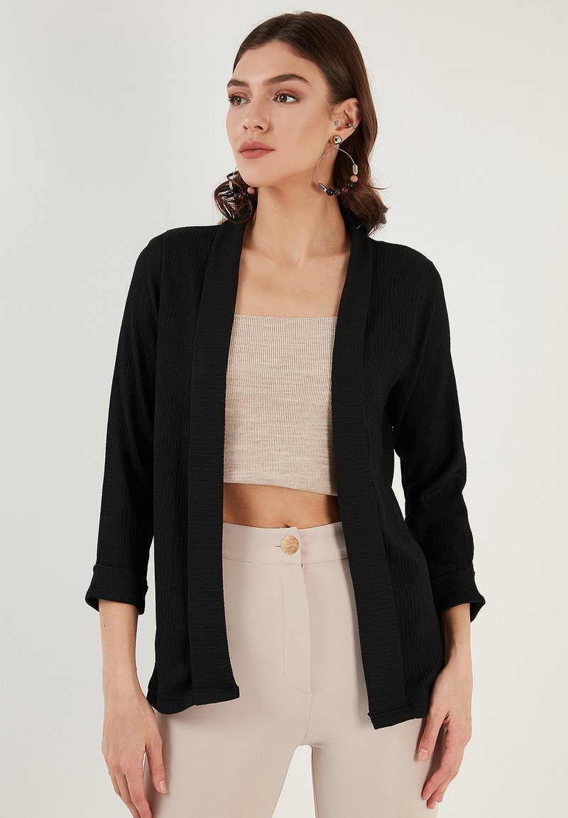 LELA REGULAR FIT - Kardiganas - black