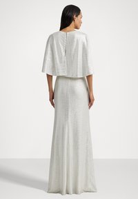Lauren Ralph Lauren METALLIC KNIT TWIST-FRONT CAPE GOWN - Proginė apranga - mascarpone cream
